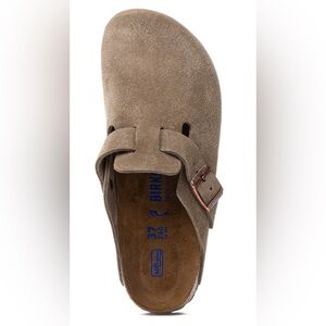 Birkenstock Boston soft footbed taupe suede